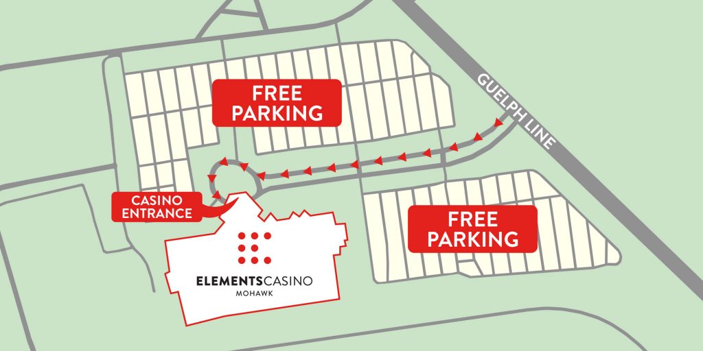 ELEMENTS CASINO MOHAWK PARKING MAP